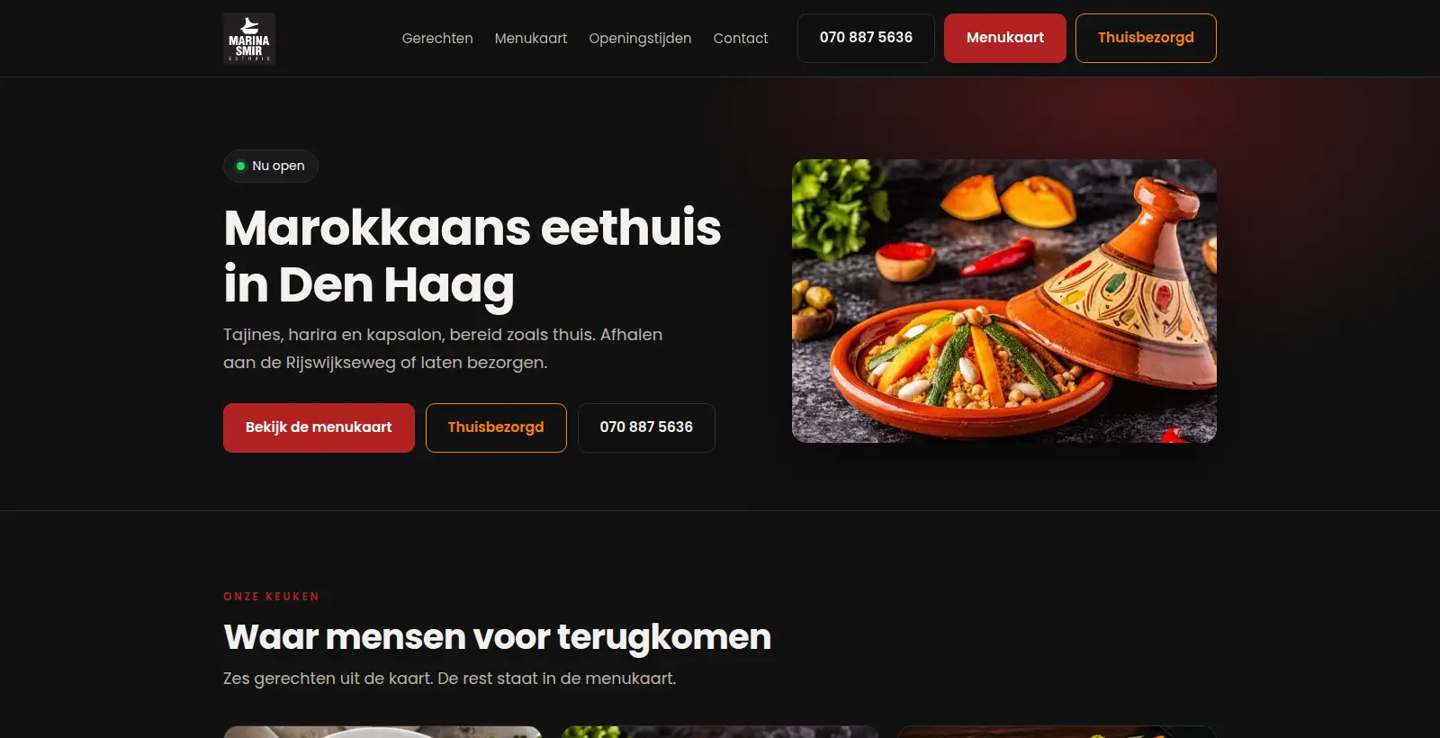Eethuis Marina Smir Website